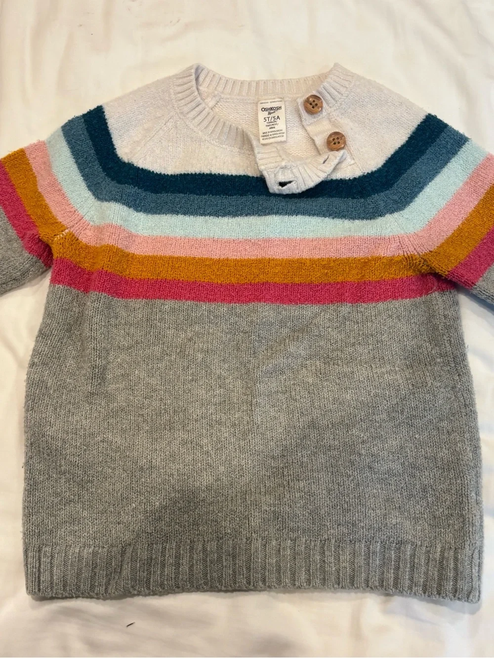 OshKosh Girls Multicolor Stripe Sweater